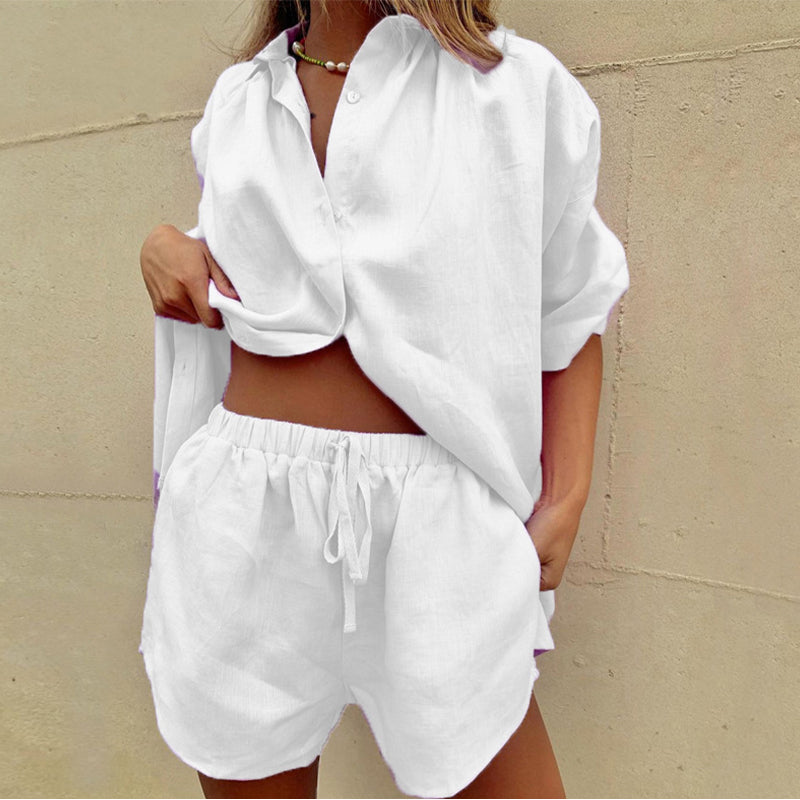 Linen Shirt and Shorts Set | Relaxed Fit | Lightweight and Breathable