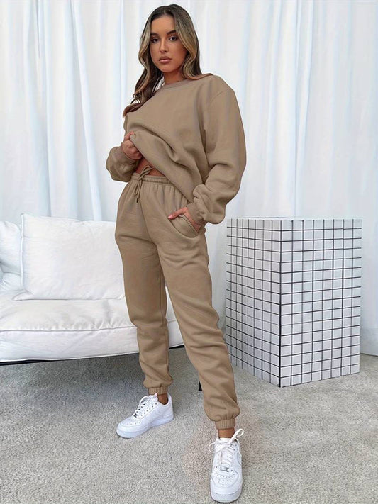 Beige Loungewear Set | Two-Piece | Comfy and Stylish