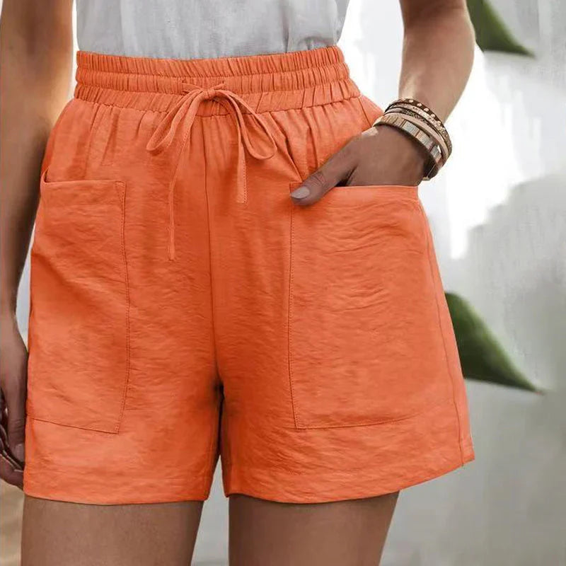 Cotton-Linen Shorts | High-Waisted | Lightweight and Breathable