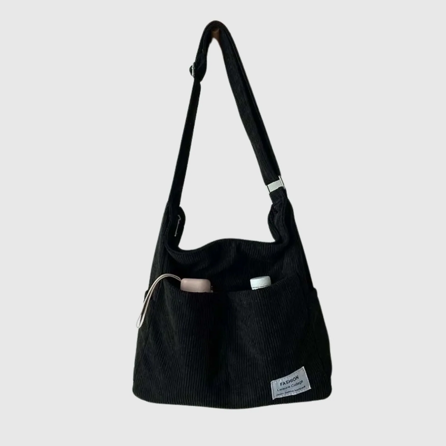 Corduroy Shoulder Tote Bag | Soft and Casual | Trendy and Spacious