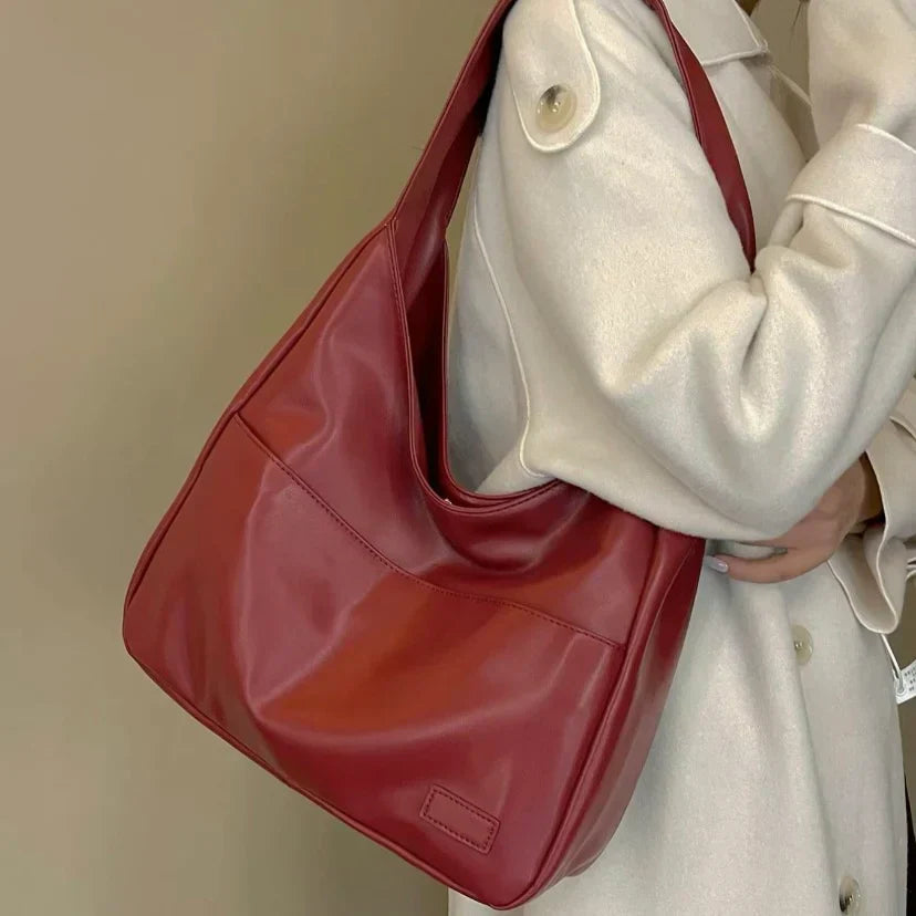 Minimalist Faux Leather Hobo Bag | Sleek and Functional | Everyday Elegance