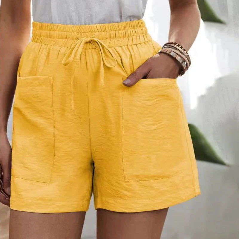 Cotton-Linen Shorts | High-Waisted | Lightweight and Breathable