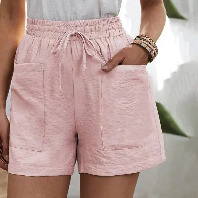 Cotton-Linen Shorts | High-Waisted | Lightweight and Breathable