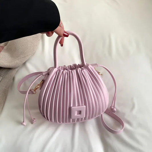 Pleated Mini Handbag | Faux Leather | Cute and Trendy