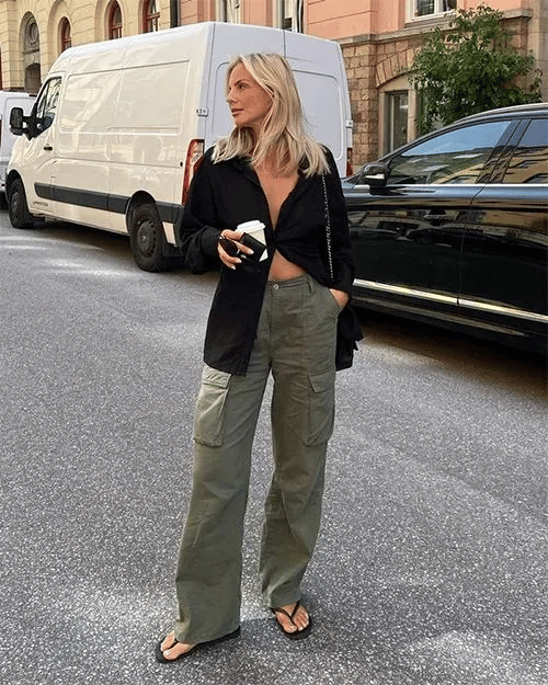 Wide-Leg Cargo Pants | Cotton | Trendy and Functional