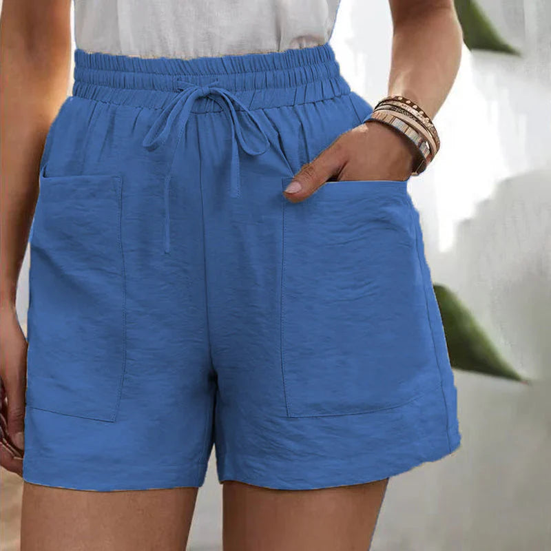 Cotton-Linen Shorts | High-Waisted | Lightweight and Breathable