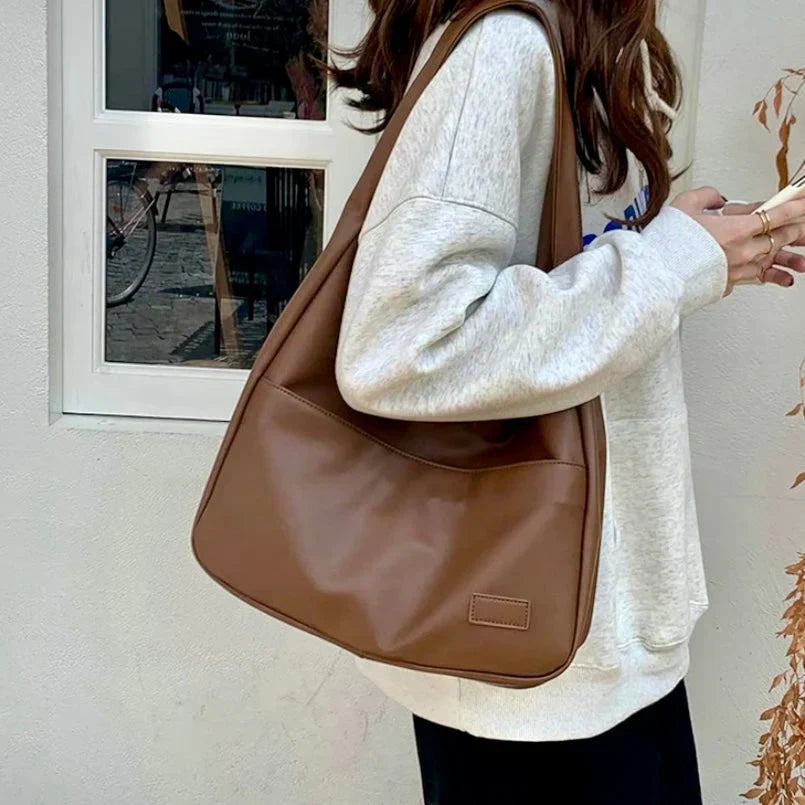 Minimalist Faux Leather Hobo Bag | Sleek and Functional | Everyday Elegance