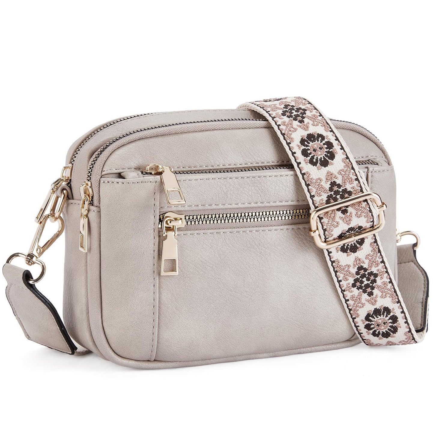 Faux Leather Crossbody Bag | Dual-Tone Design | Trendy and Functional