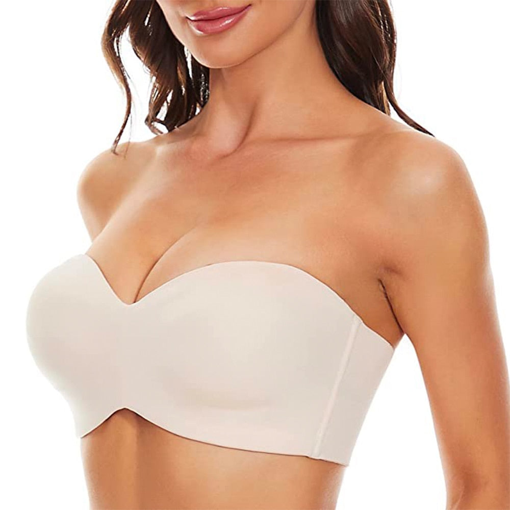 Strapless Black Bra | Seamless Support | Comfortable and Secure