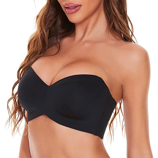 Strapless Black Bra | Seamless Support | Comfortable and Secure