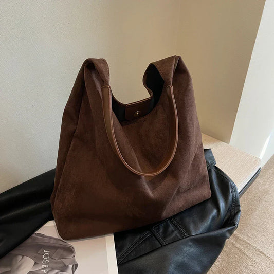 Suede Tote Bag | Faux Suede | Sophisticated and Minimal