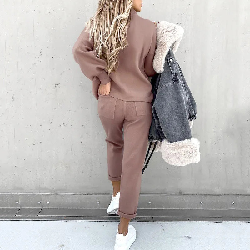 Cozy Two-Piece Sweater Jogger Set | Relaxed Fit | Effortless Style