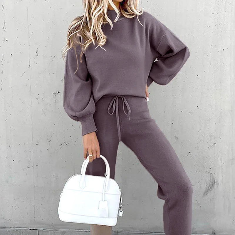 Cozy Two-Piece Sweater Jogger Set | Relaxed Fit | Effortless Style