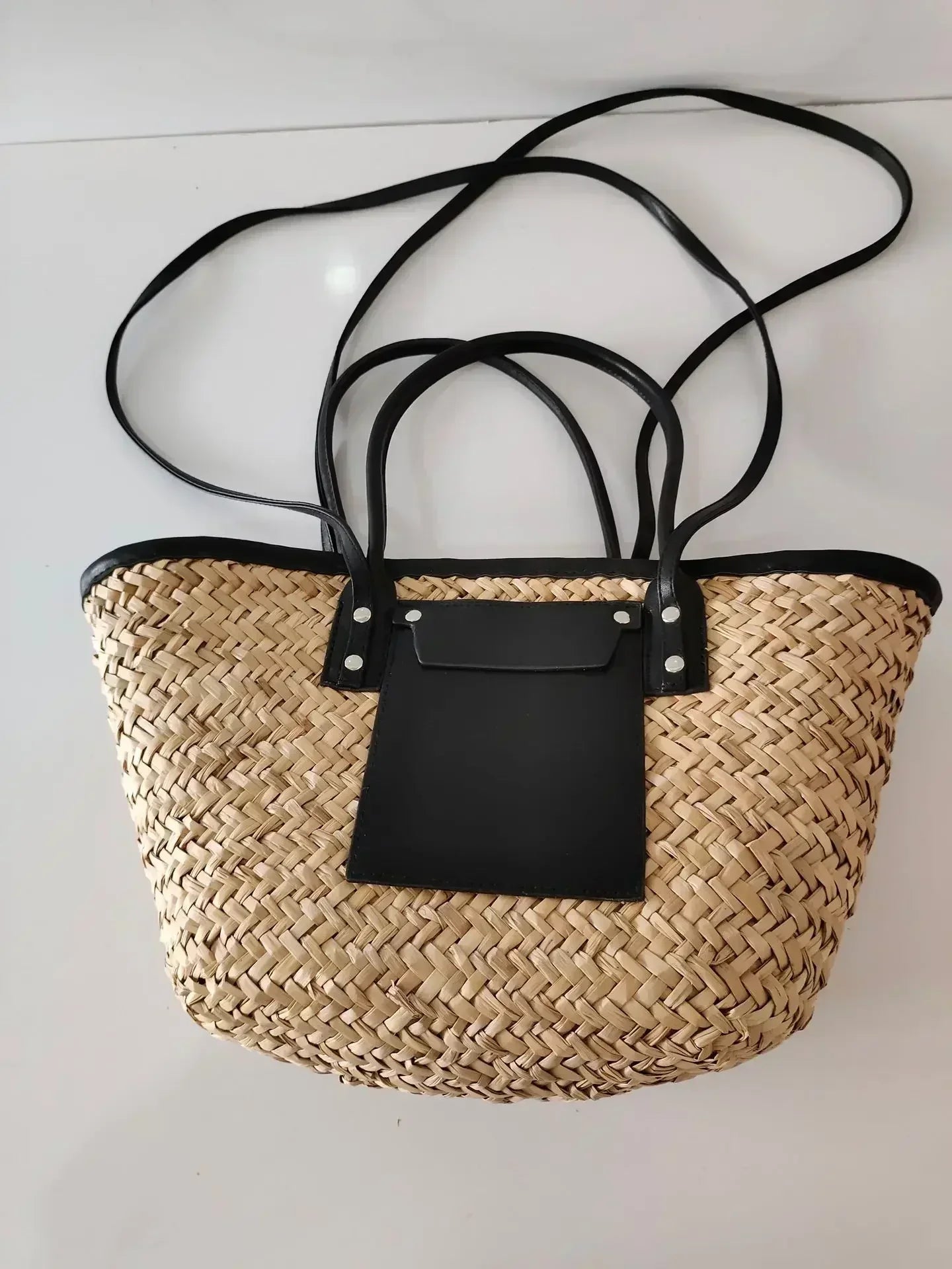 Woven Straw Tote Bag | Natural Fiber | Stylish and Spacious