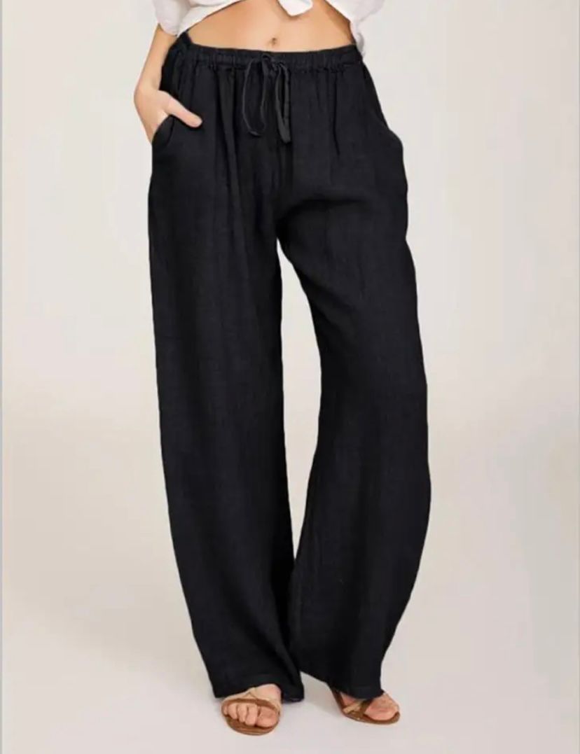 Wide-Leg Linen Pants | Relaxed Fit | Lightweight and Comfortable