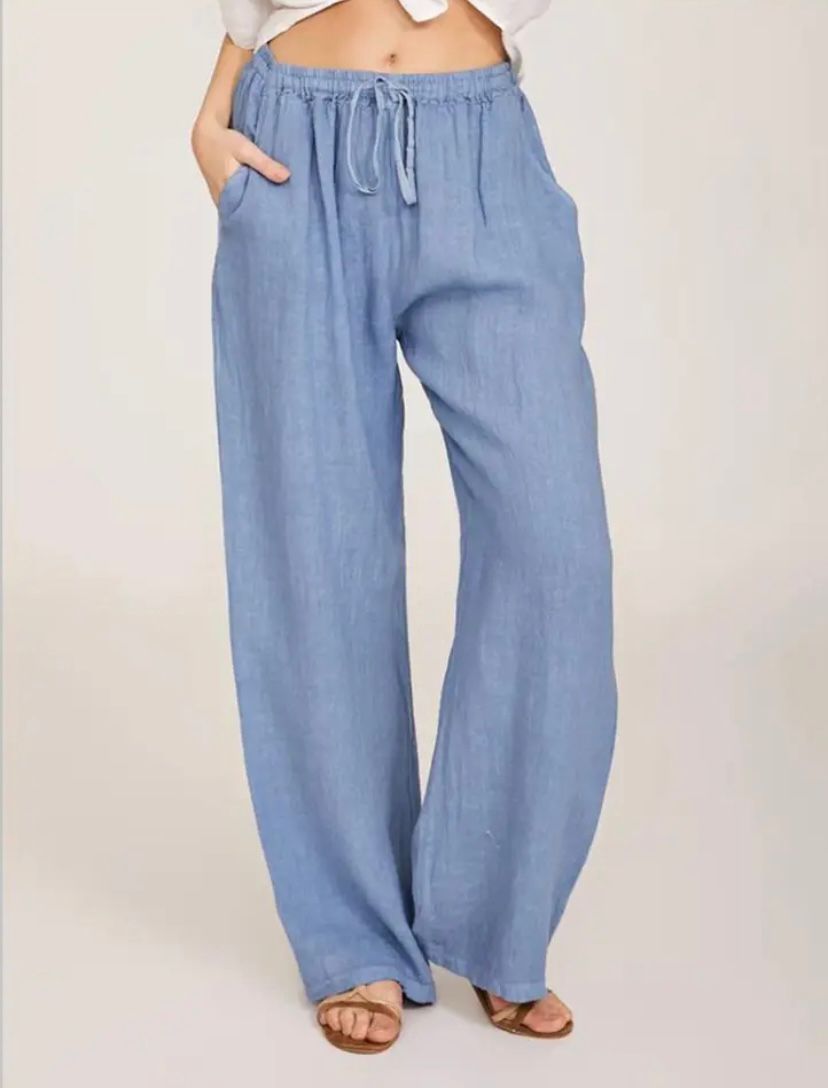 Wide-Leg Linen Pants | Relaxed Fit | Lightweight and Comfortable