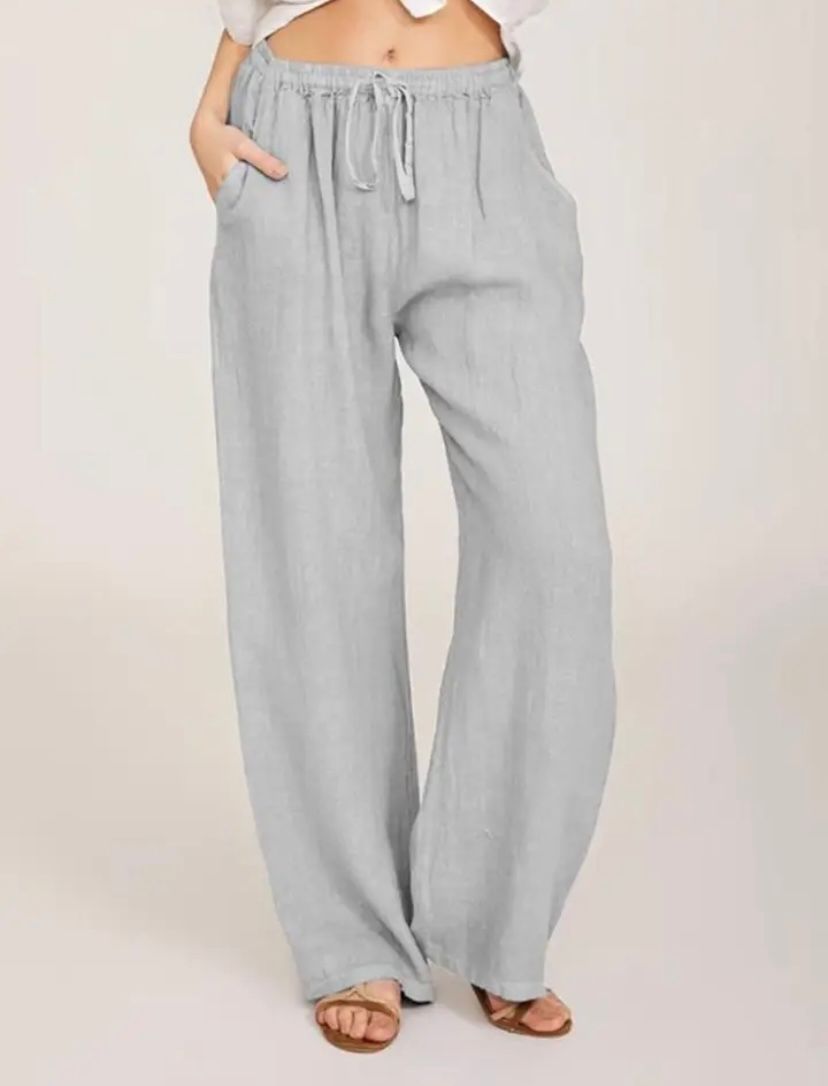 Wide-Leg Linen Pants | Relaxed Fit | Lightweight and Comfortable