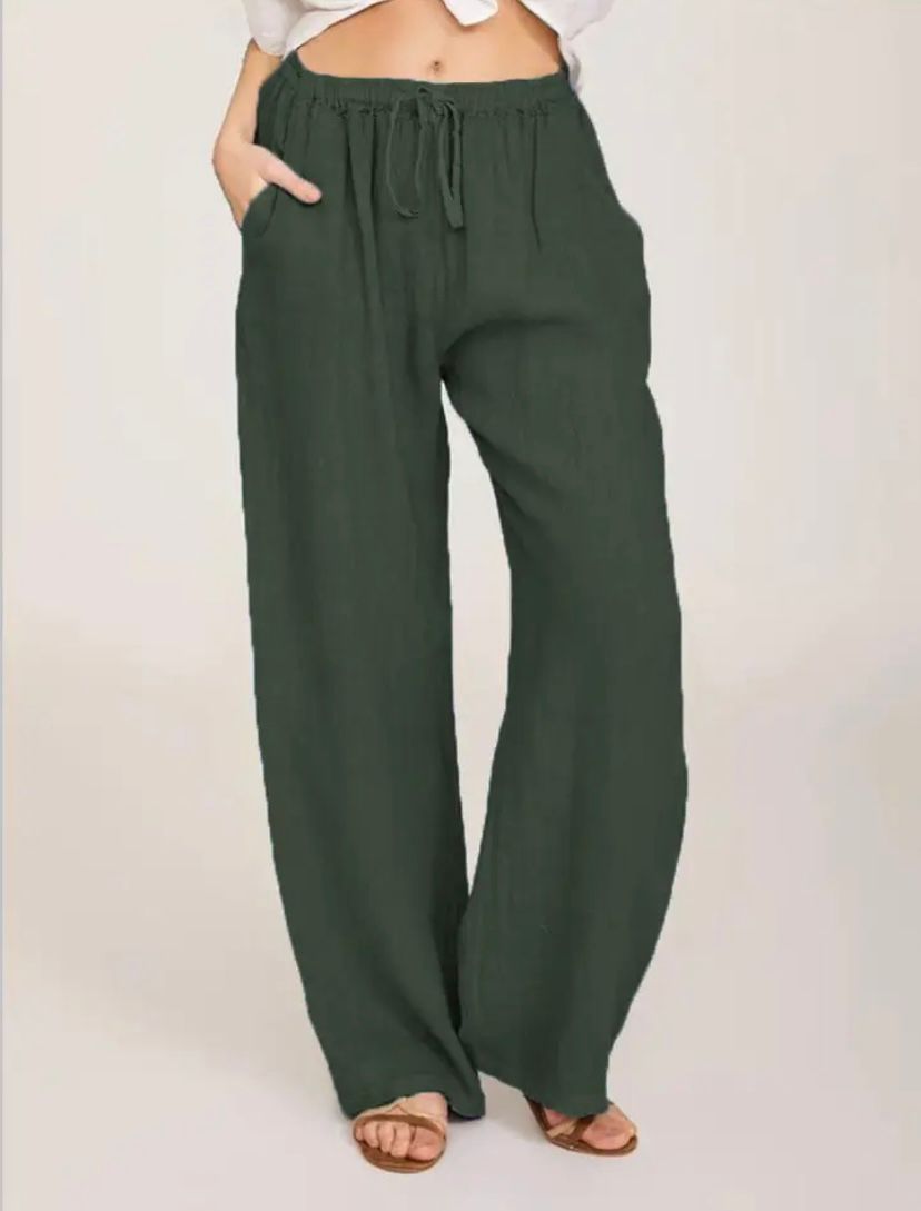 Wide-Leg Linen Pants | Relaxed Fit | Lightweight and Comfortable