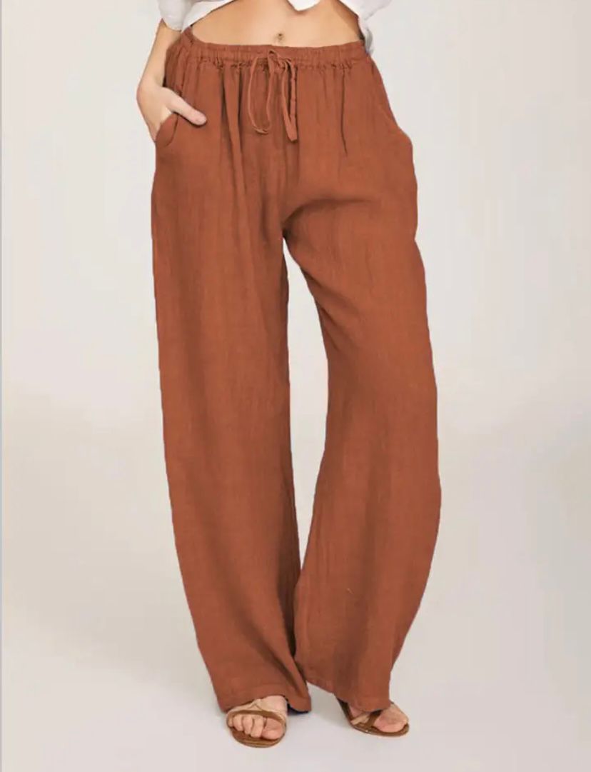 Wide-Leg Linen Pants | Relaxed Fit | Lightweight and Comfortable