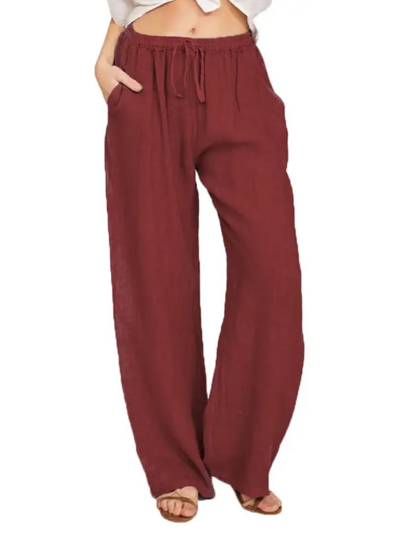 Wide-Leg Linen Pants | Relaxed Fit | Lightweight and Comfortable