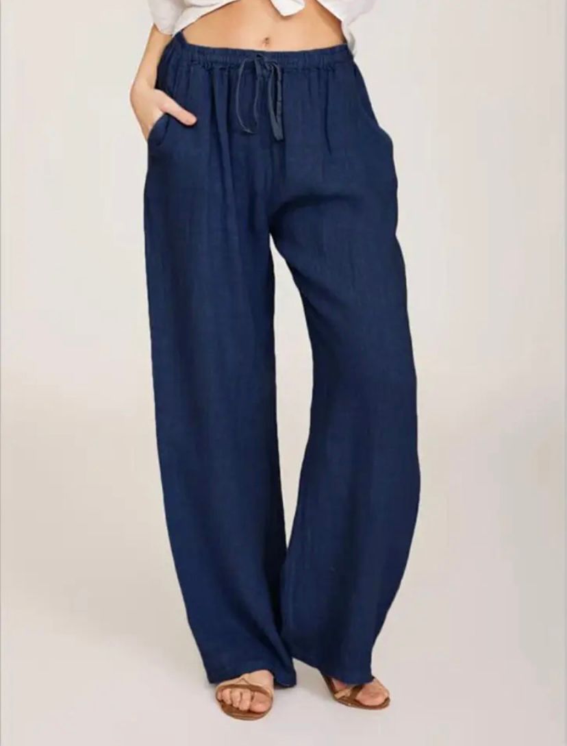 Wide-Leg Linen Pants | Relaxed Fit | Lightweight and Comfortable