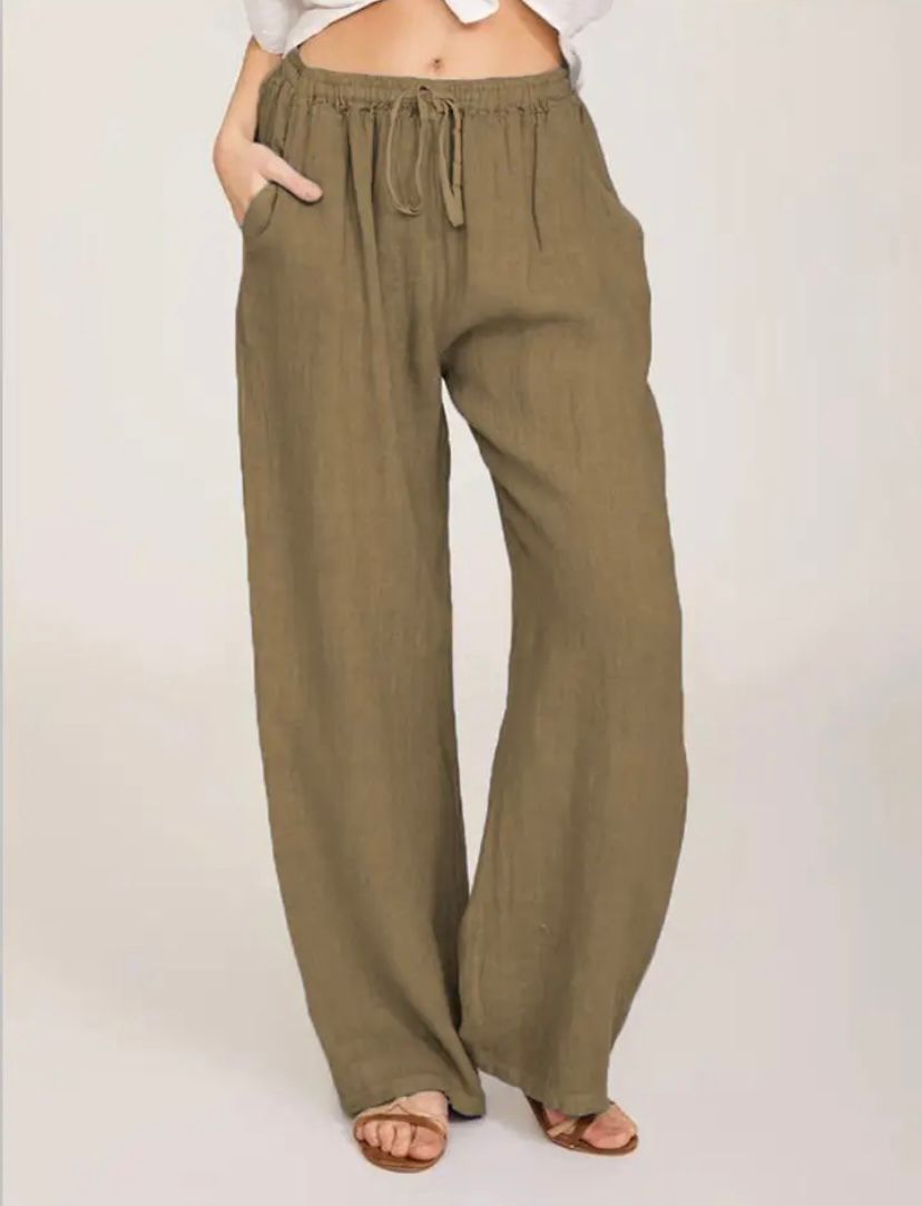 Wide-Leg Linen Pants | Relaxed Fit | Lightweight and Comfortable