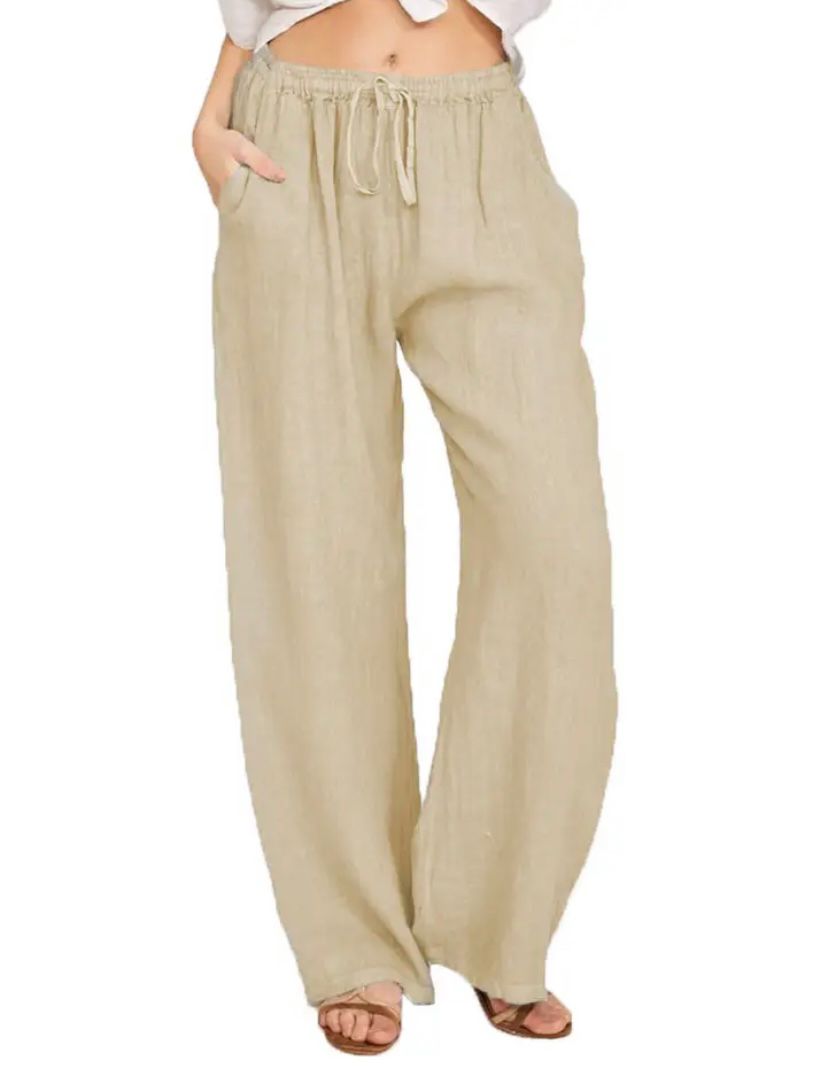 Wide-Leg Linen Pants | Relaxed Fit | Lightweight and Comfortable