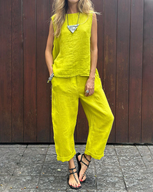 Linen Two-Piece Set | Vibrant Comfort | Effortless Style