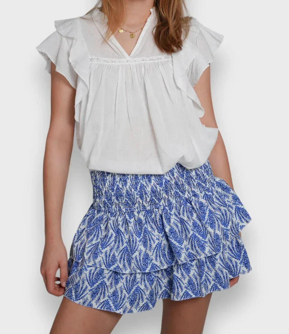 Tiered Paisley Mini Skirt | Elastic Waist | Lightweight & Playful